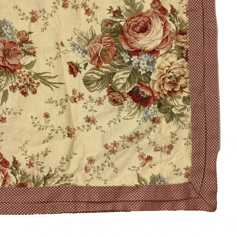 Waverly Norfolk Rose Sonata Harbor House 1 King Sham Red Floral Gingham Check